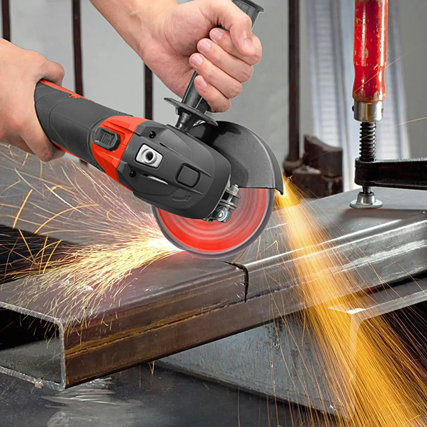 Topex 20V Cordless Angle Grinder 125mm Li-ion Grinding Cutting Power Tool Skin Only