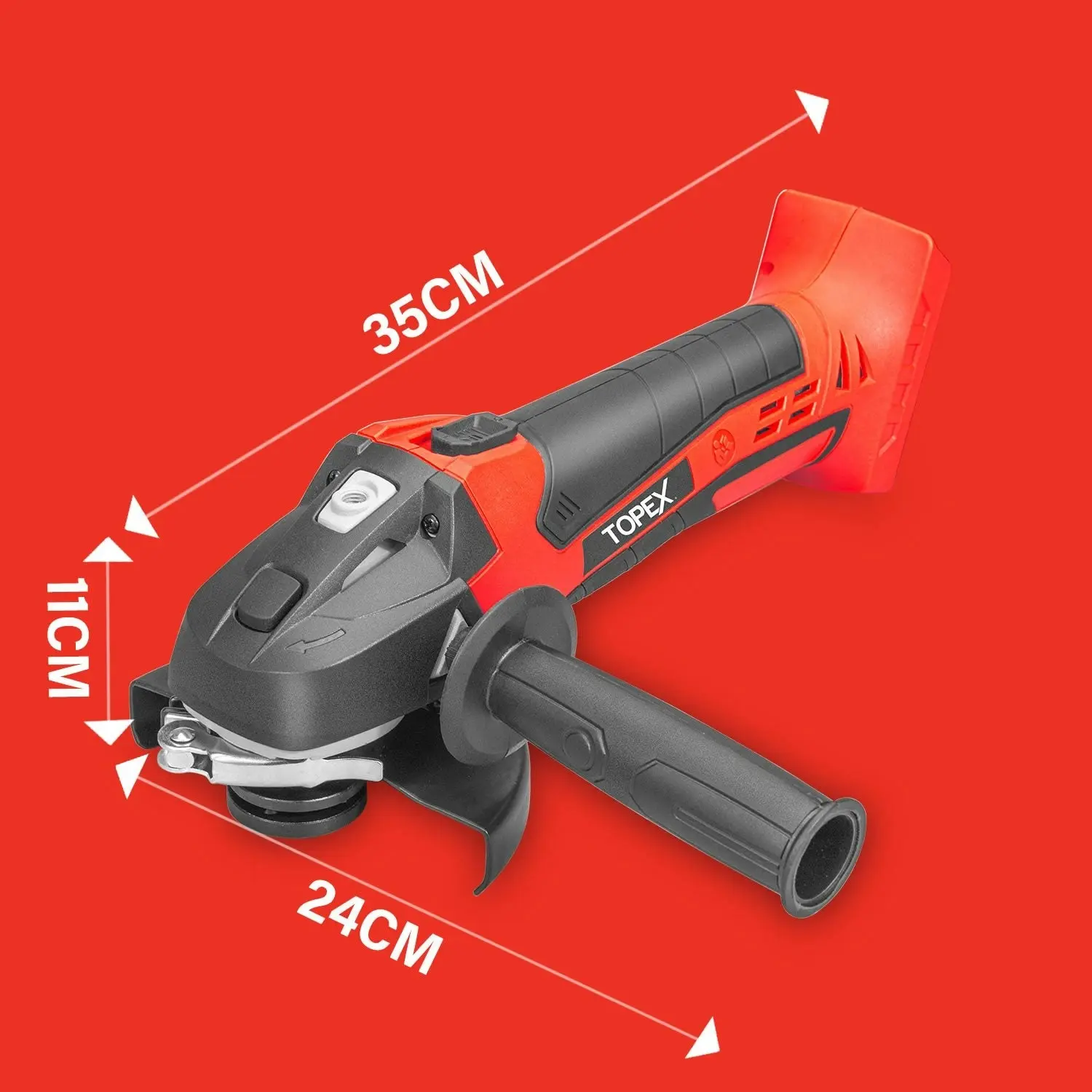 Topex 20V Cordless Angle Grinder 125mm Li-ion Grinding Cutting Power Tool Skin Only