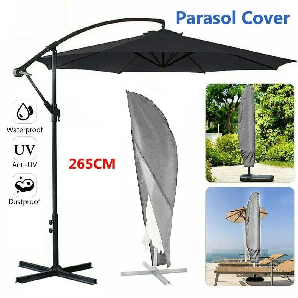 Kozyard Outdoor Cantilever Heavy Duty Waterproof Umbrella Cover Patio Umbrella Cover 420D Fabric (265x40x70cm)