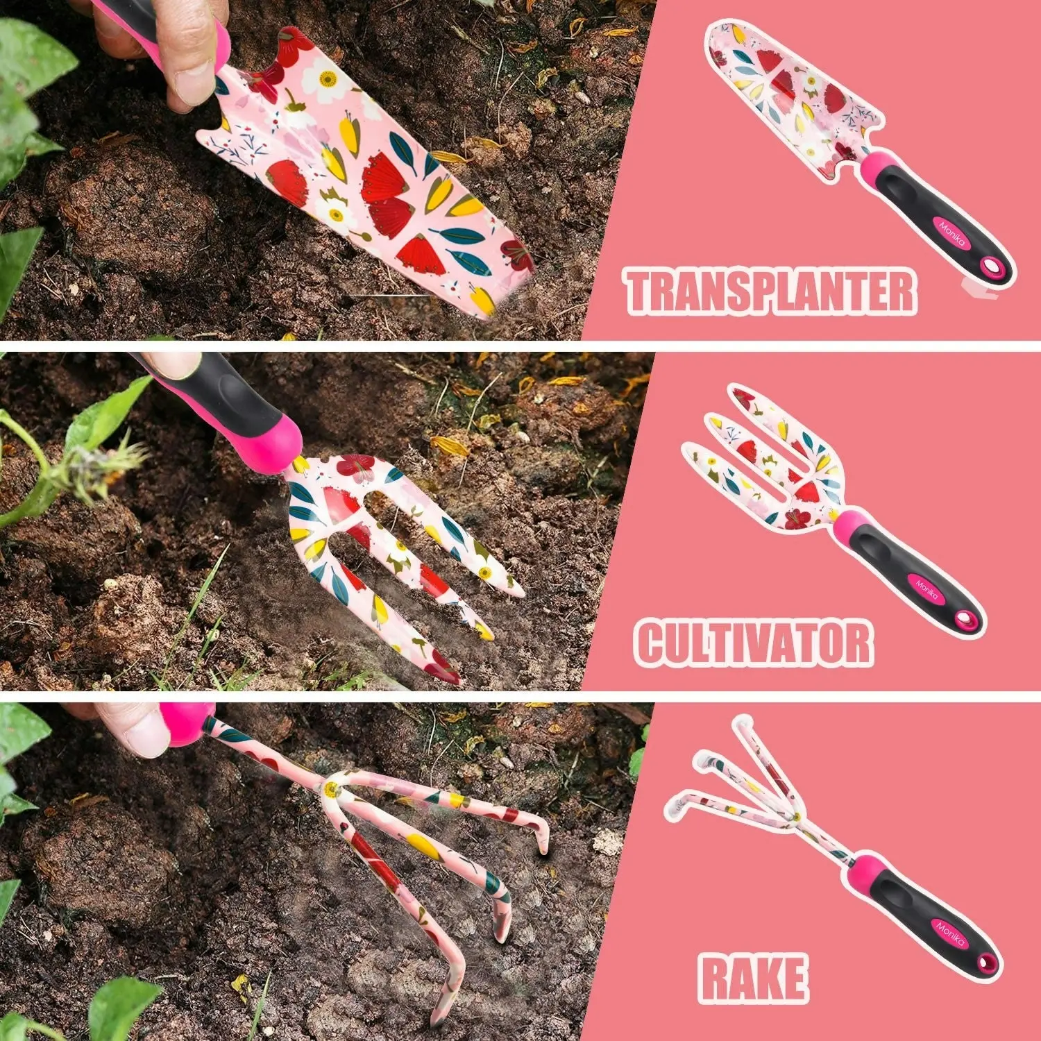 Monika 20Pcs Garden Tool Kit Set Garden Tools For Woman Gifts