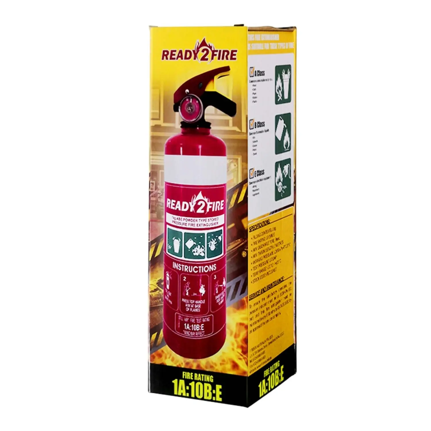 Ready2Fire Fire 1kg ABE powder type fire extinguisher