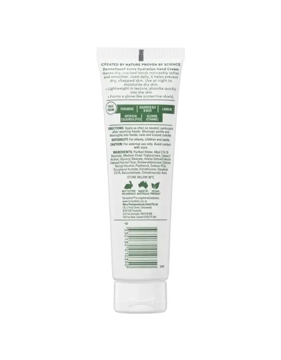 DermaVeen Extra Hydration Hand Cream for Extra Dry, Itchy & Sensitive Skin 100g