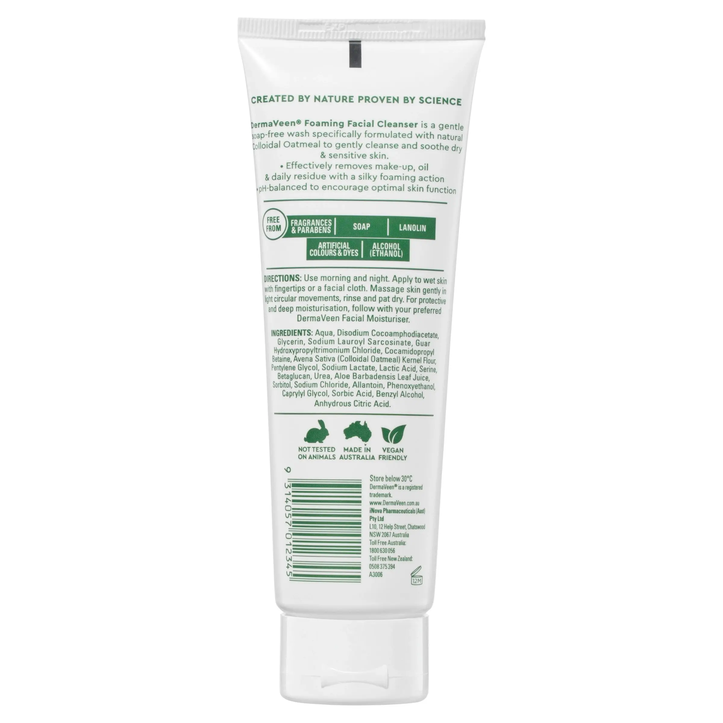 DermaVeen Face Foaming Cleanser 125mL