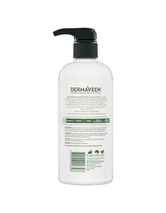 DermaVeen Sensitive Relief Eczema Cream 500mL