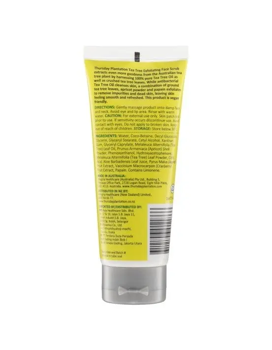 Thursday Plantation Tea Tree Exfoliating Acne Face Scrub 100ml