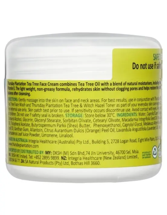 Thursday Plantation Tea Tree Face Cream 65g