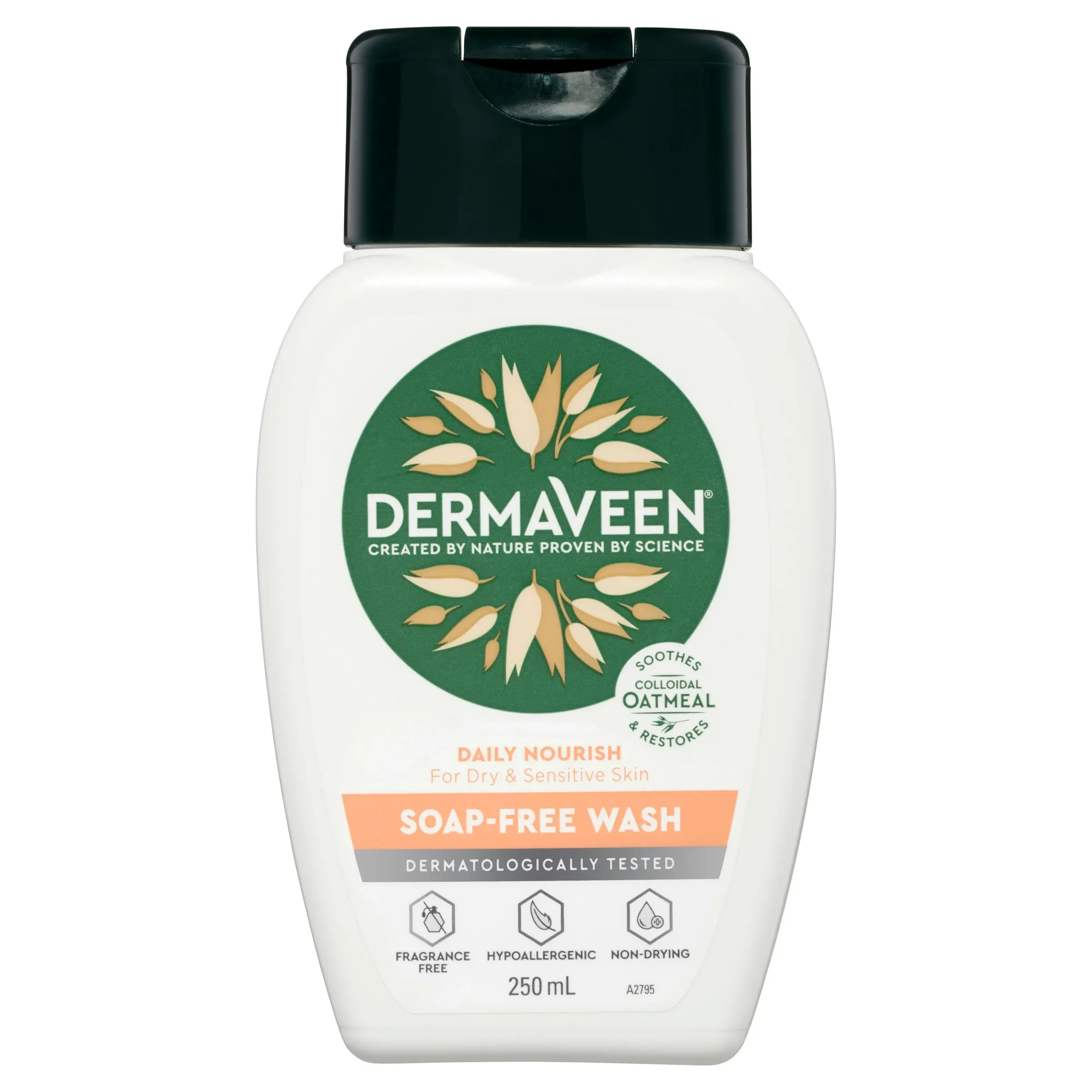 DermaVeen Daily Nourish Soap-Free Wash for Dry & Sensitive Skin 250mL