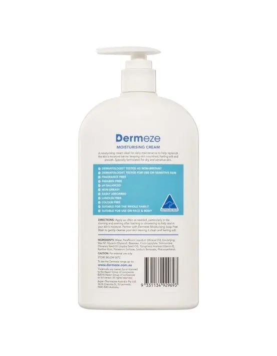 Dermeze Moisturising Cream 500g