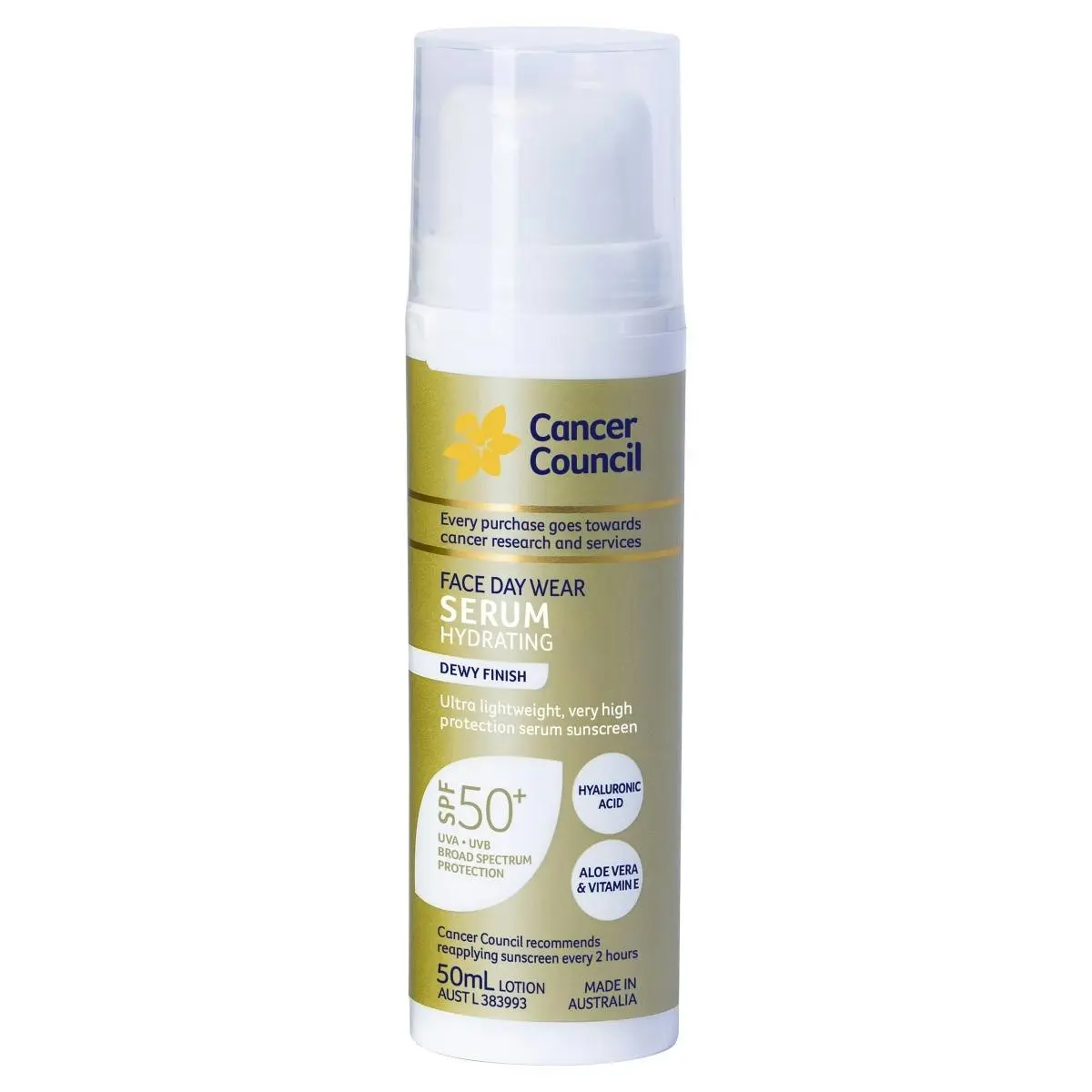 Cancer Council Face Day Wear Serum SPF50+ 50ml