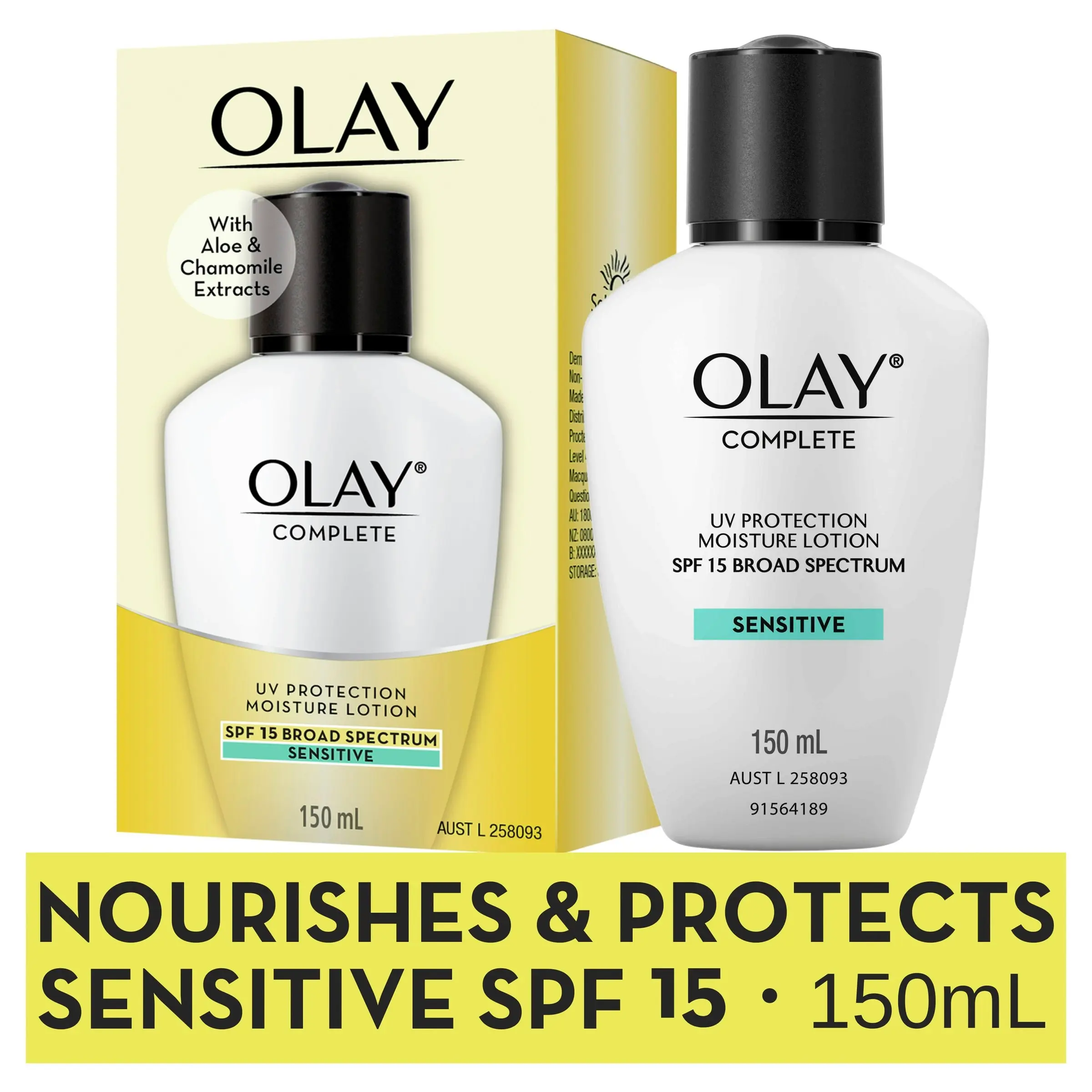 Olay Complete UV Protection Moisture Lotion Sensitive Spf 15 150 mL