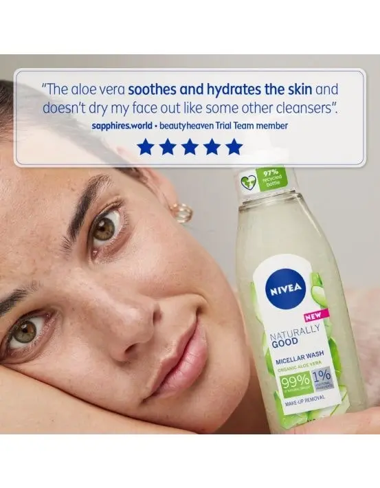 Nivea Naturally Good Aloe Vera Micellar Face Wash 140ml