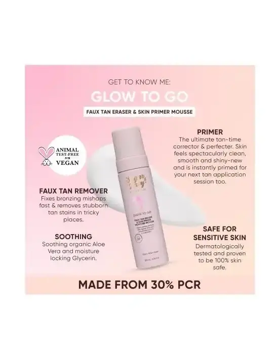 SugarBaby Glow To Go Faux Tan Eraser & Skin Primer Mousse 200ml