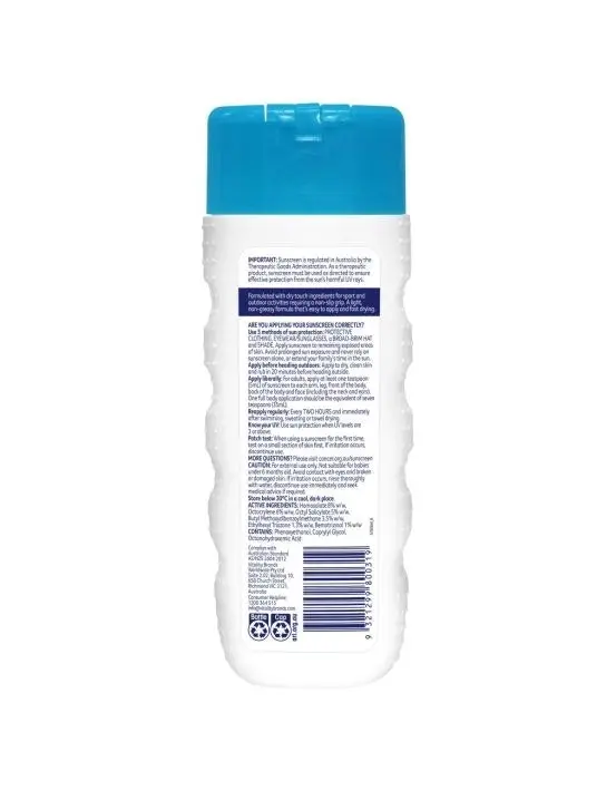 Cancer Council Sport Dry Touch & Sweat Resistant Sunscreen SPF 50+ 200ml