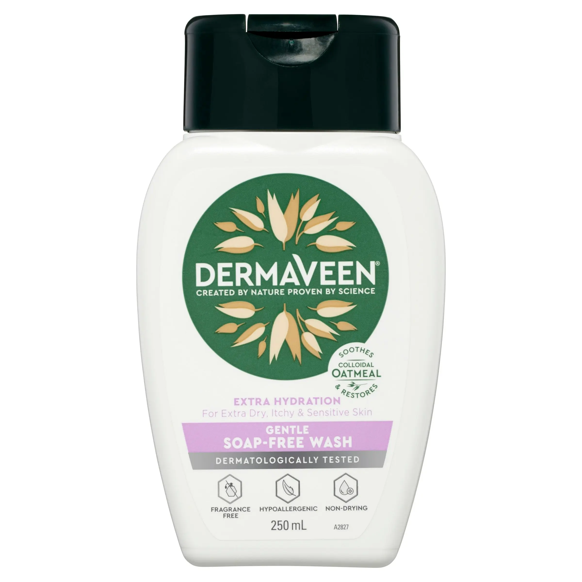 DermaVeen Extra Hydration Gentle Soap-Free Wash for Extra Dry, Itchy & Sensitive Skin 250mL