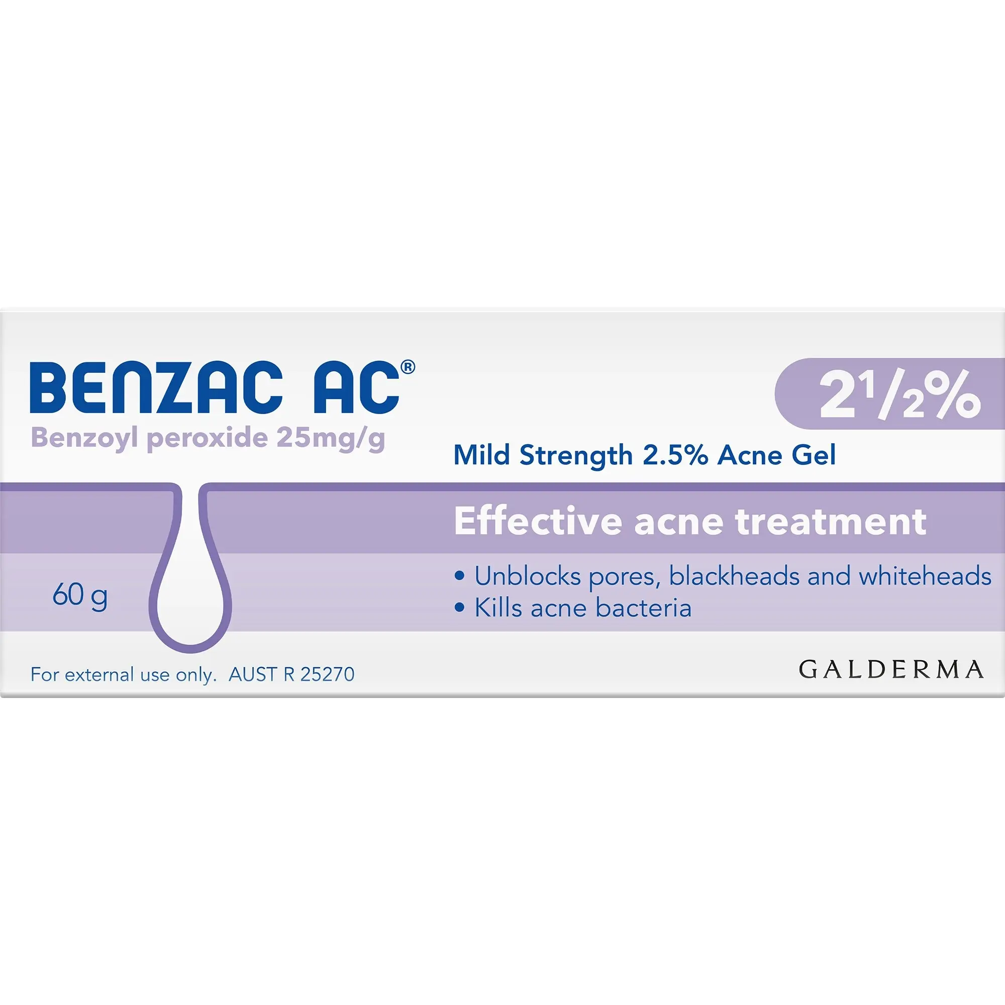 Benzac AC Acne Gel 2.5% 60g