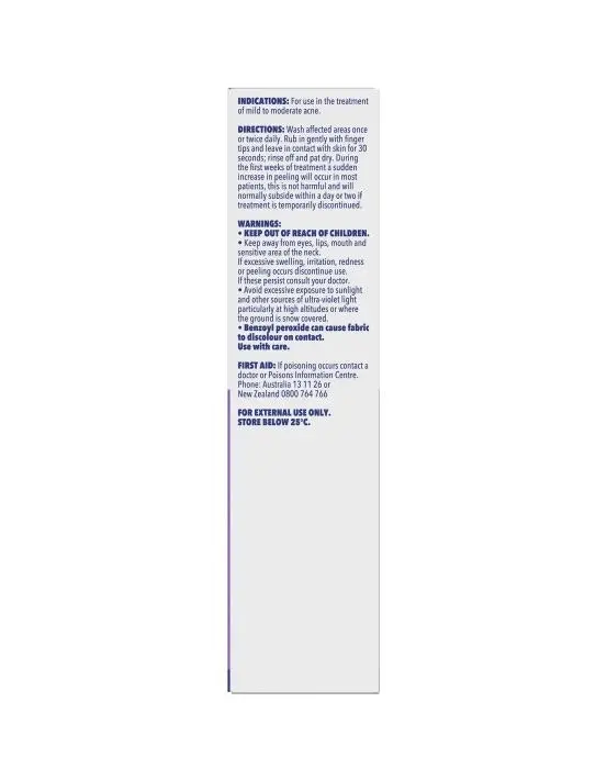 Benzac AC Moderate Strength 5% Acne Wash 200mL