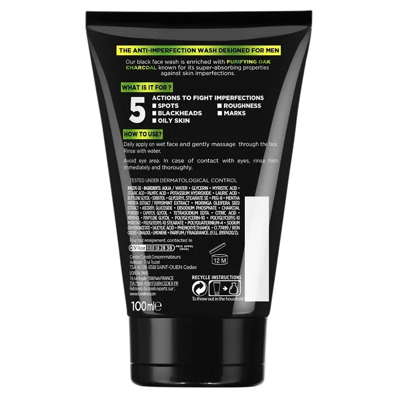 L'Oreal Men Expert Pure Charc Wash 100mL