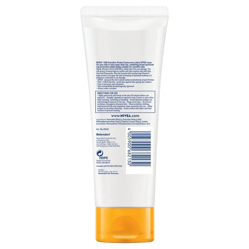 Nivea Sensitive Protect SPF50 Sunscreen Lotion 100mL