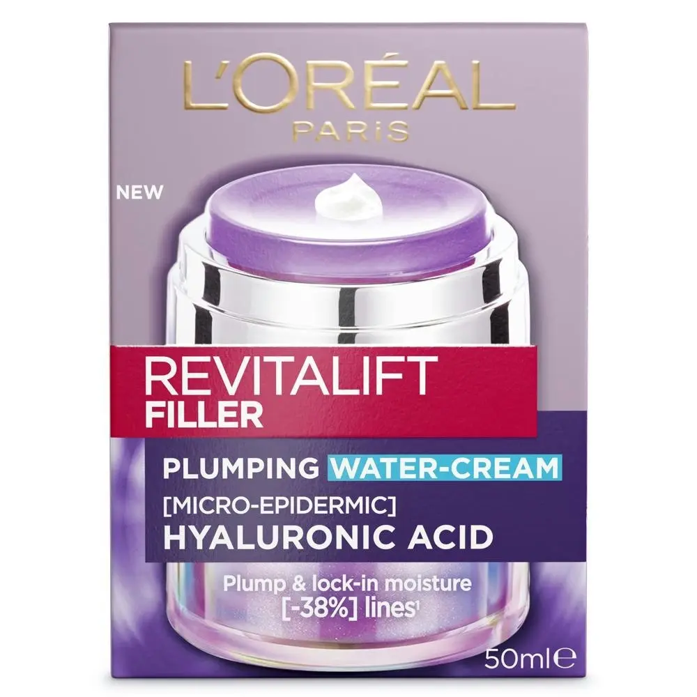 L'Oreal Revitalift Filler Plumping Water Cream Hyaluronic Acid 50ml