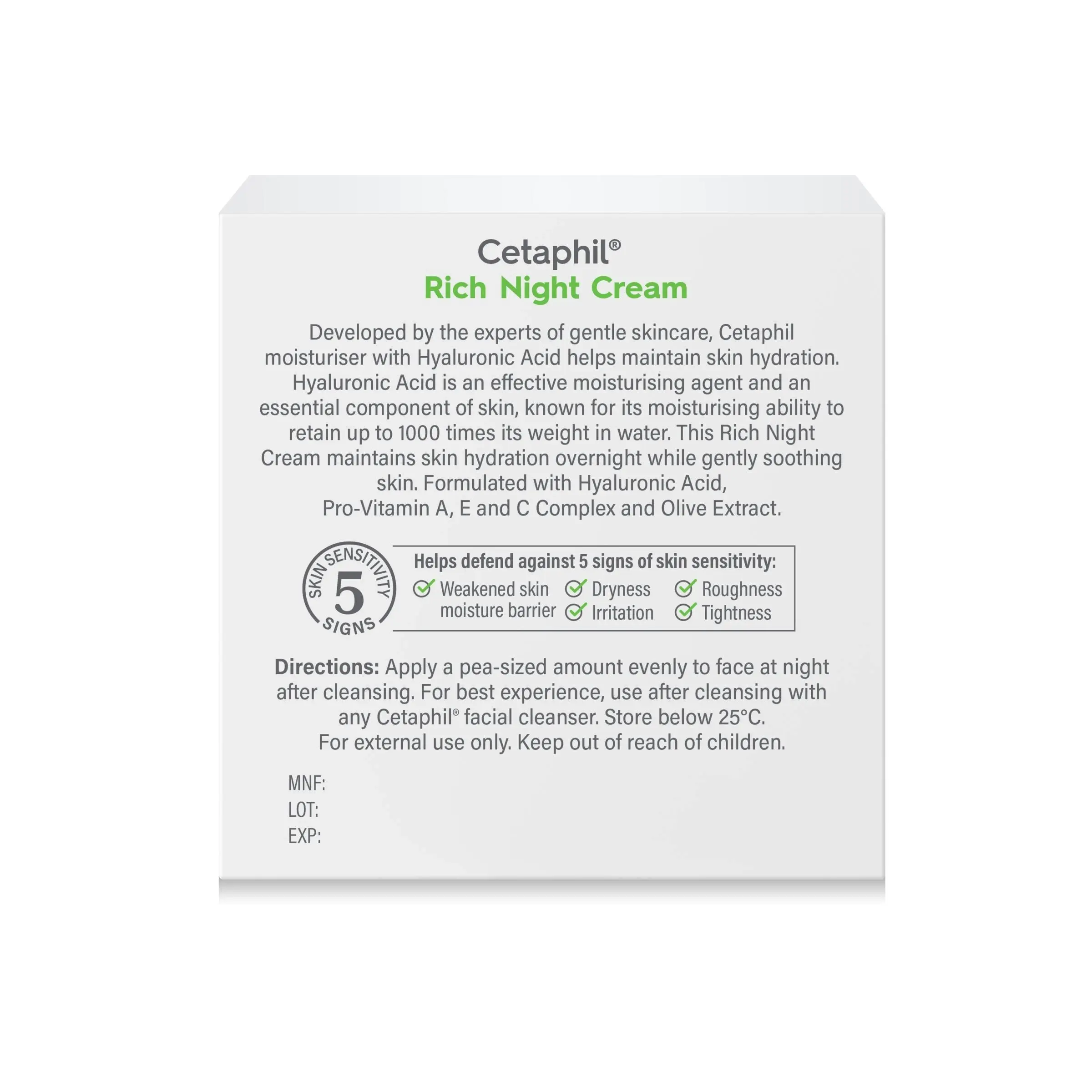 Cetaphil Face Rich Hydrating Night Cream 48G