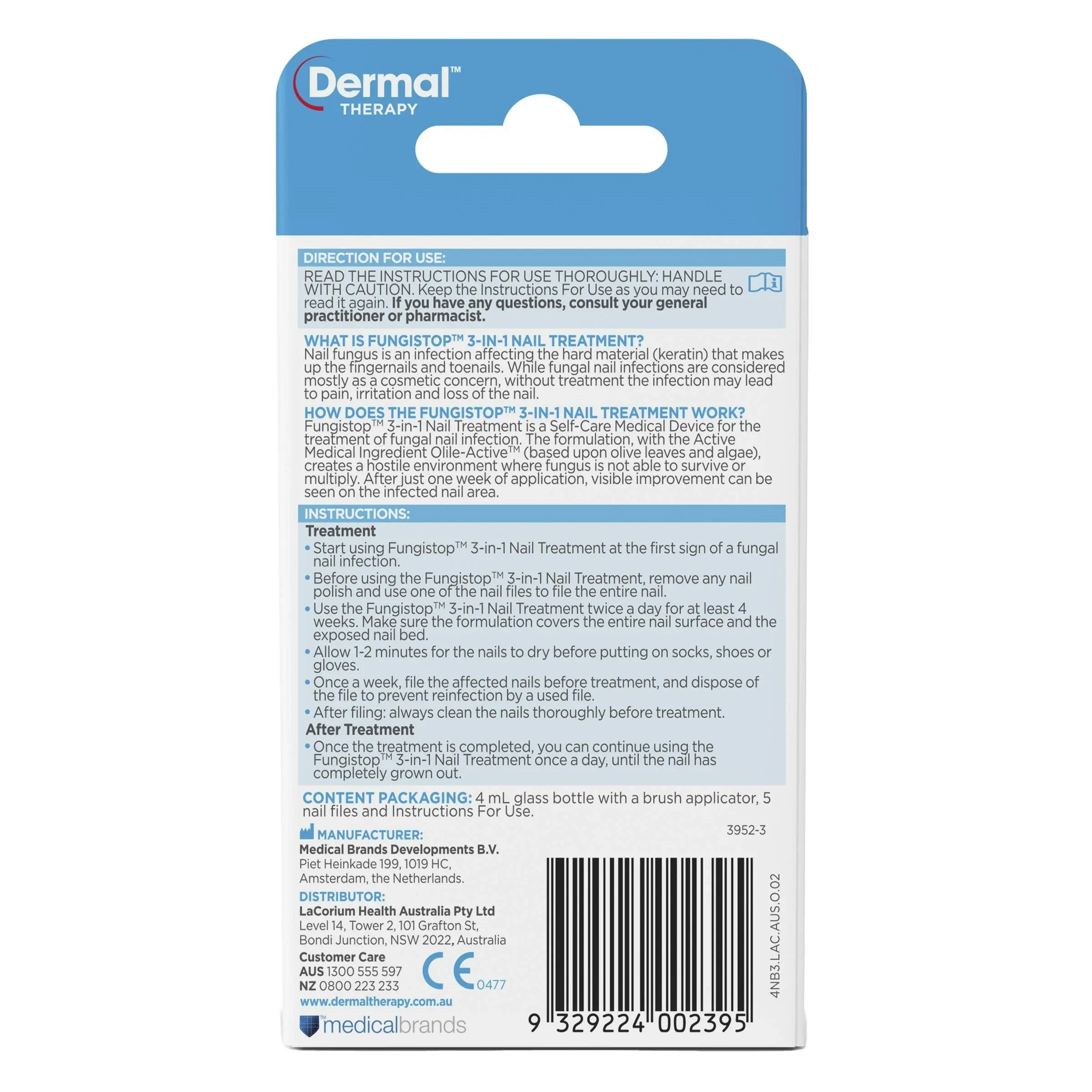 Dermal Therapy Fungistop 3-In-1 4mL