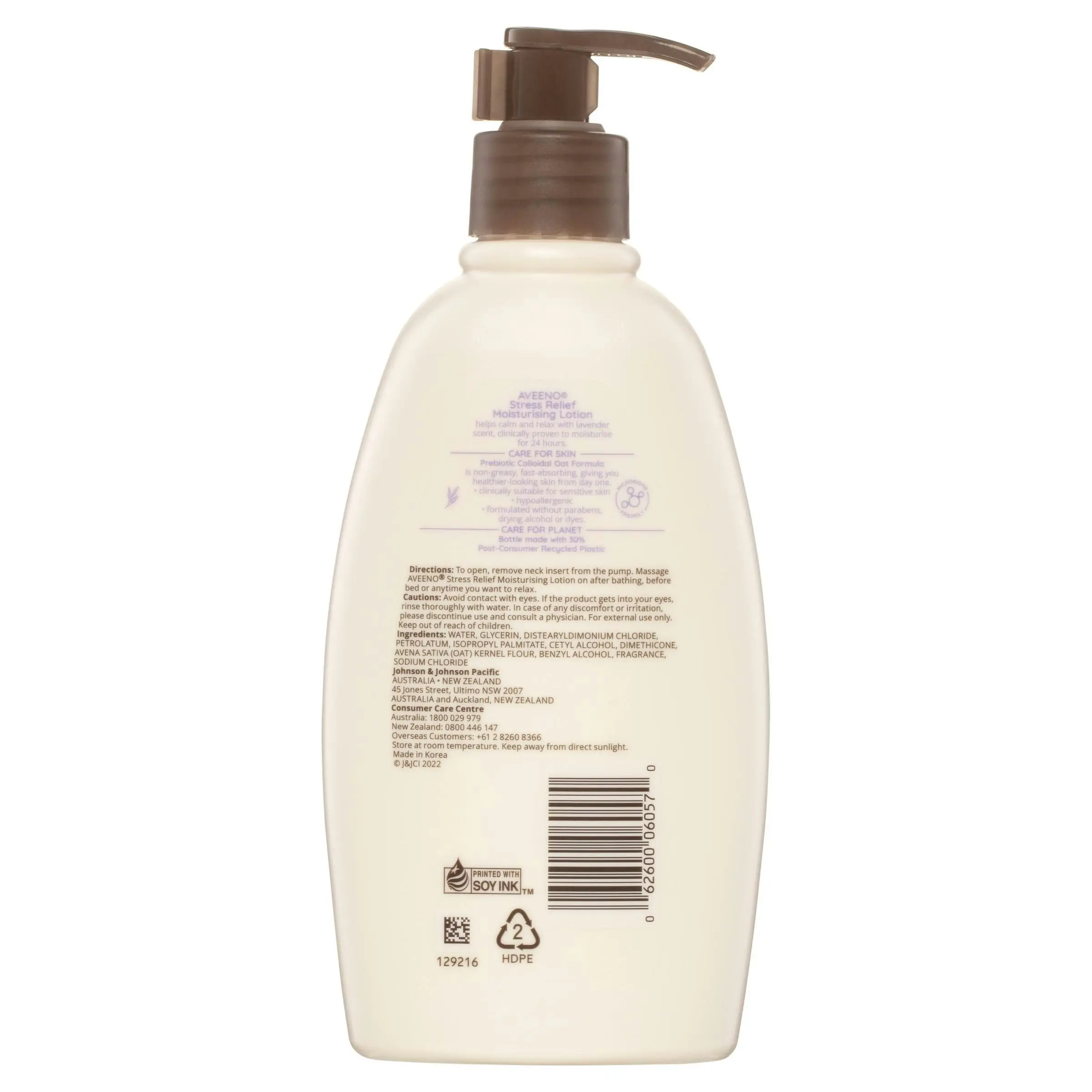 Aveeno Stress Relief Lavender Scented Moisturising Body Lotion 354mL