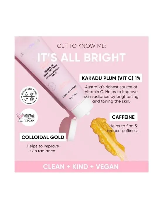 SugarBaby It's All Bright Golden Gel Recovery Mask With Kakadu Plum (Vit C) 75g