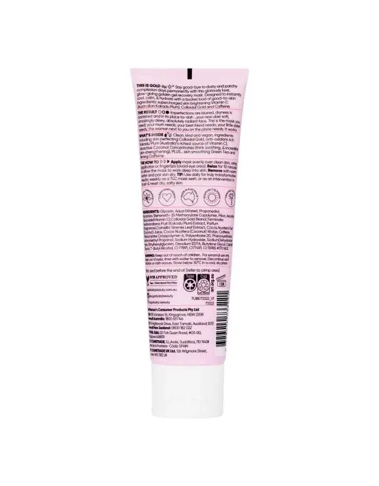 SugarBaby It's All Bright Golden Gel Recovery Mask With Kakadu Plum (Vit C) 75g