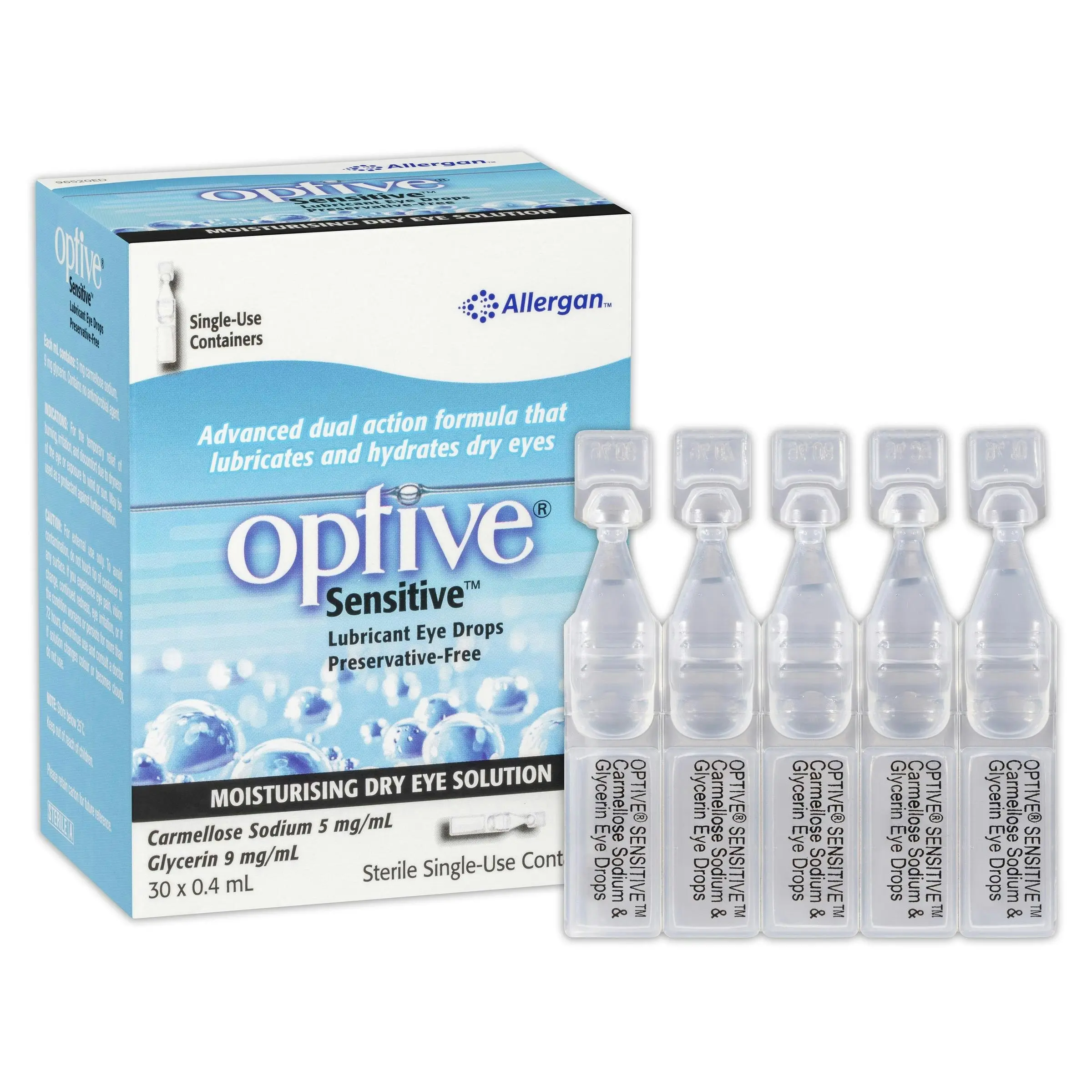 OPTIVE Sensitive Lubricant Eye Drops 30 x 0.4 mL