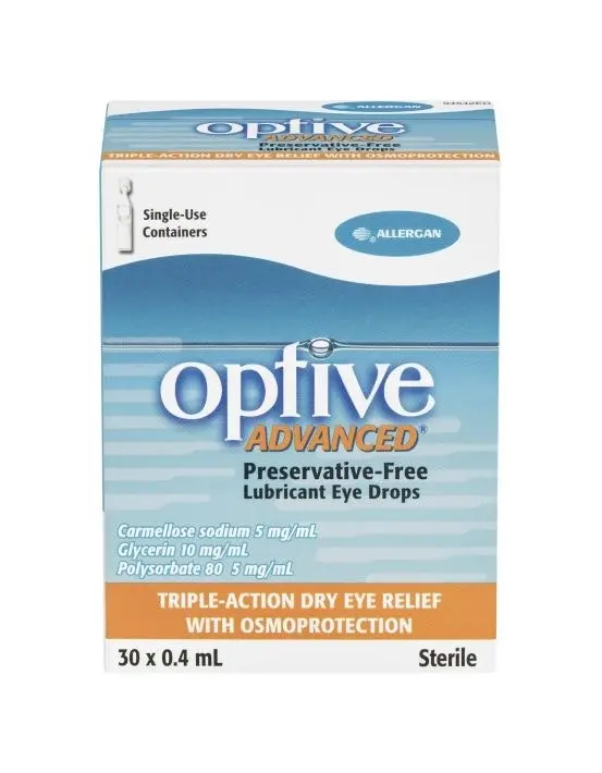 OPTIVE Advanced Lubricant Eye Drops 30 x 0.4mL