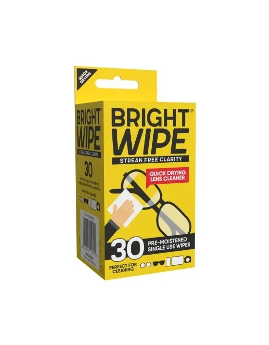 Brightwipe Lens Cleaning Wipes 30 Pack