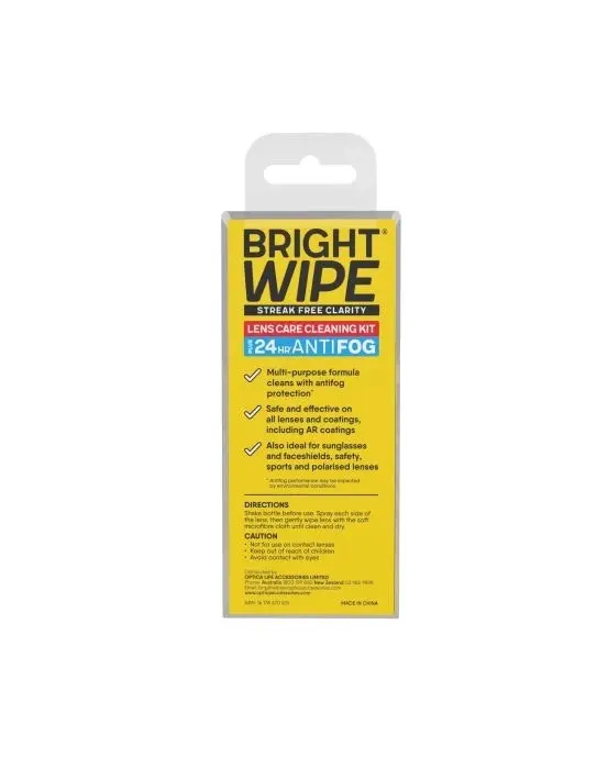 Brightwipe Anti-Fog Lens Care Kit 30ml