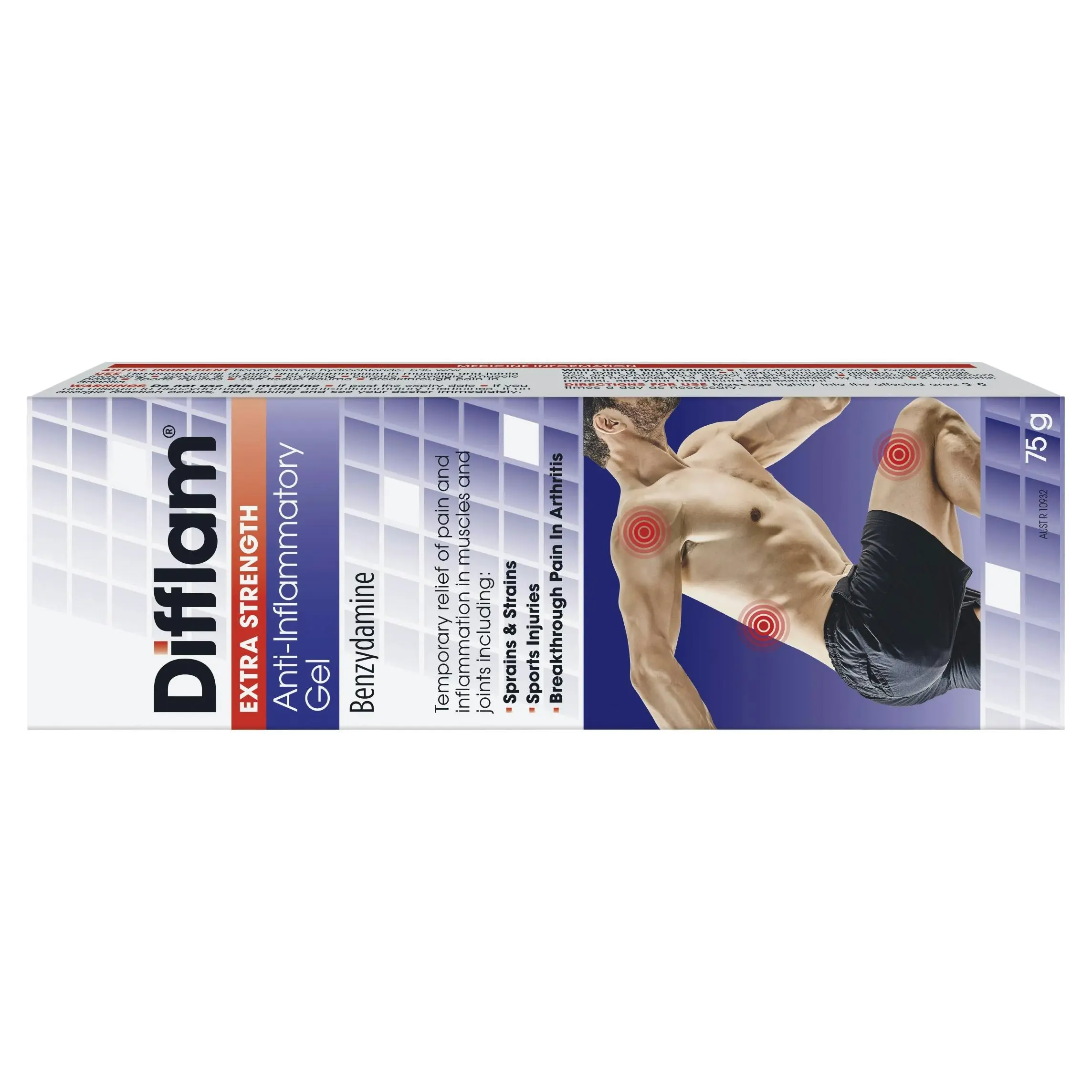 Difflam Extra Strength Anti-Inflammatory Gel 5% 75g