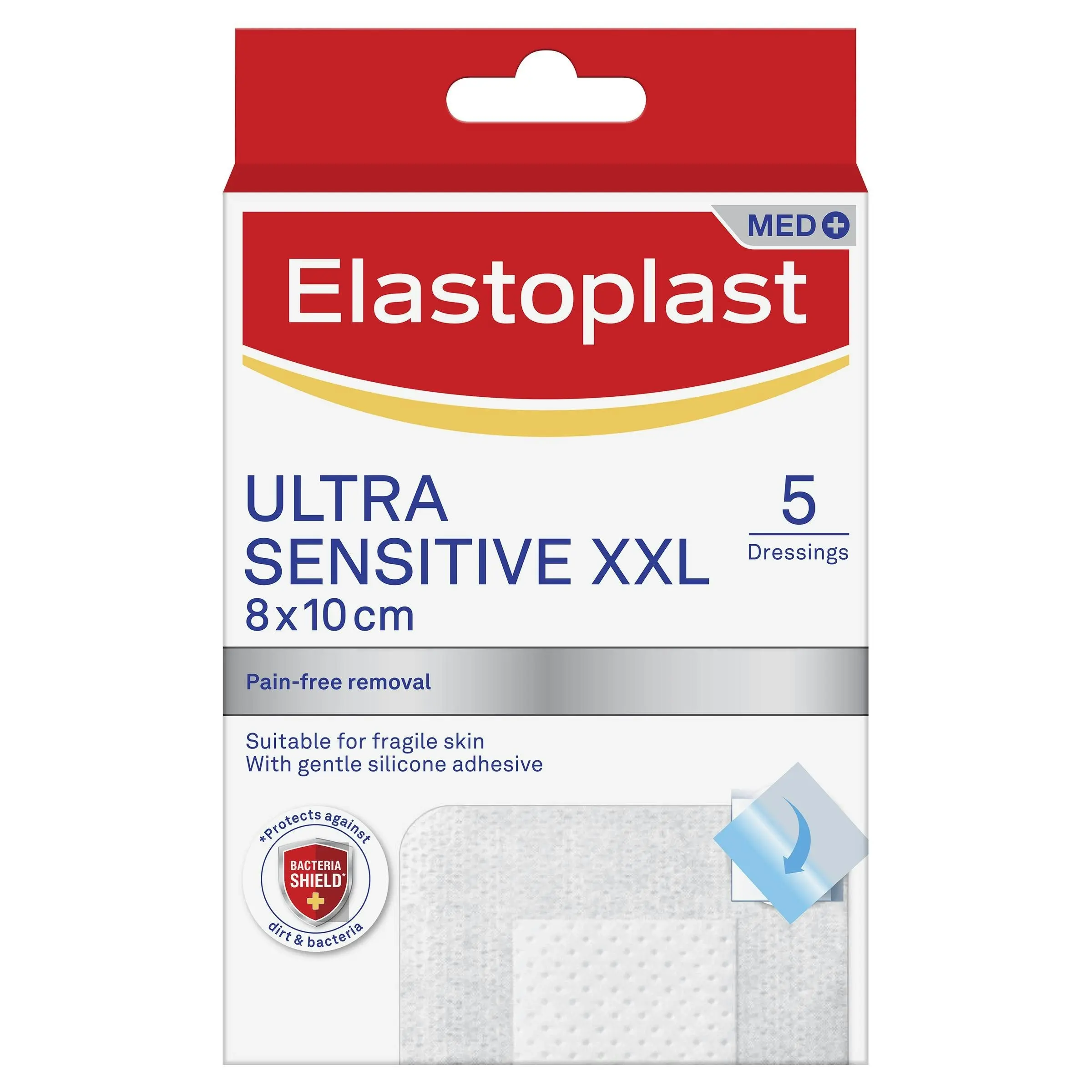 Elastoplast Ultra Sensitive Dressing XXL 8x10cm 5 Pack