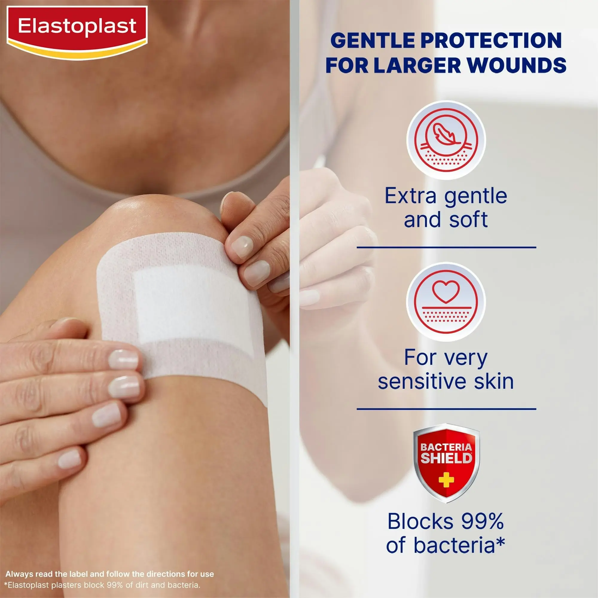 Elastoplast Ultra Sensitive Dressing XXL 8x10cm 5 Pack