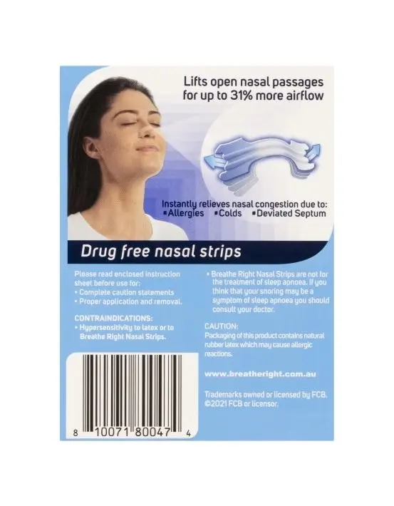 Breathe Right Nasal Strips Clear Regular 10 Strips