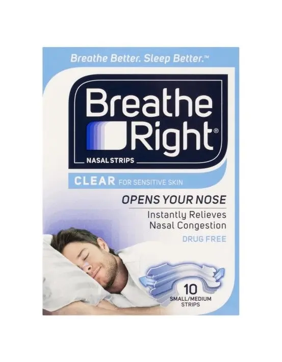 Breathe Right Nasal Strips Clear Regular 10 Strips