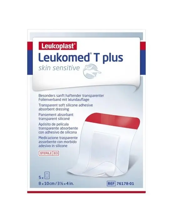 Leukomed T Plus Skin Sensitive 8 x 10cm 5 Pack