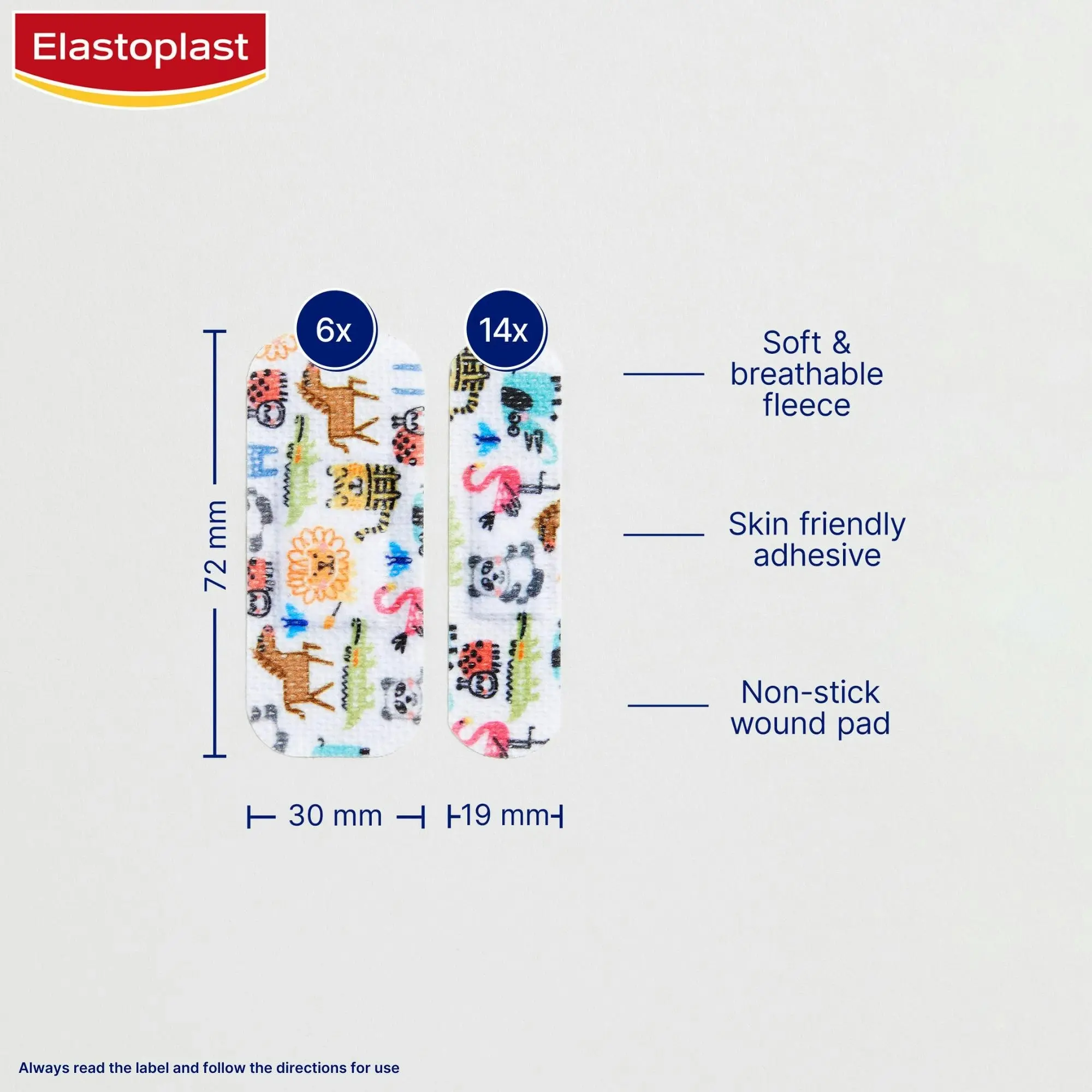 Elastoplast Sensitive Kids Animals Plasters 20 Pack