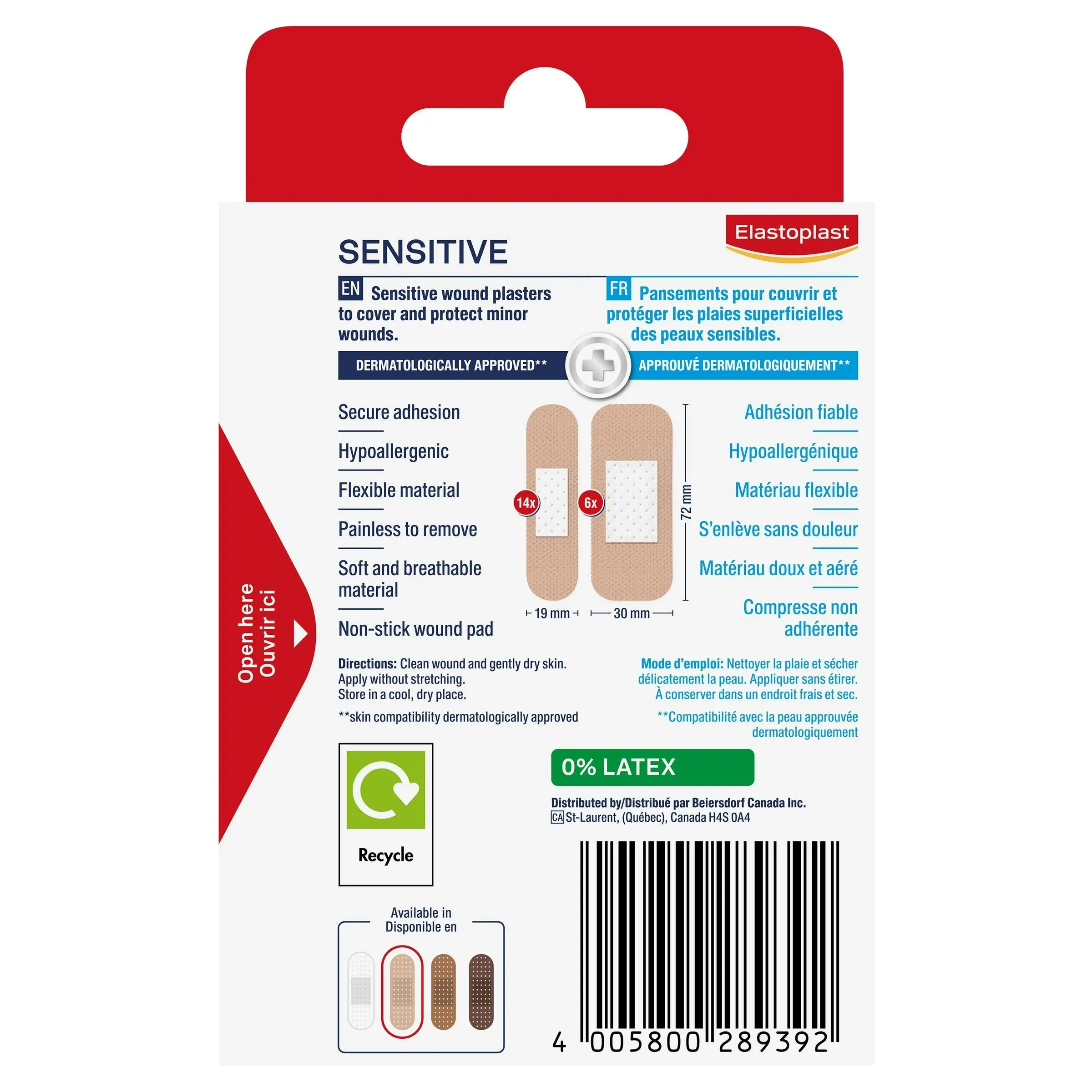 Elastoplast Sensitive Light Skin Tone Plasters 20 Pack