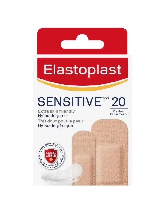 Elastoplast Sensitive Light Skin Tone Plasters 20 Pack