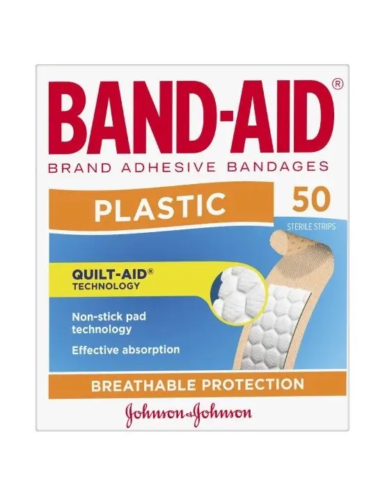 BAND-AID Plastic Strips 50 Pack