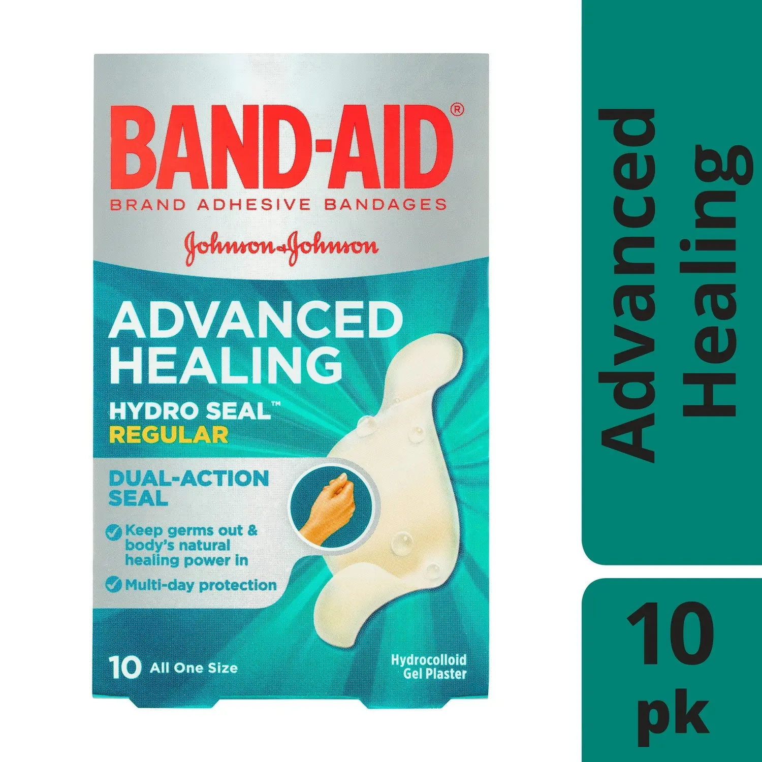 BAND-AID Advanced Healing Hydro Seal Gel Plasters Regular 10 Pack