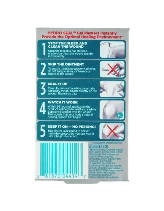 BAND-AID Advanced Healing Hydro Seal Gel Plasters Regular 10 Pack