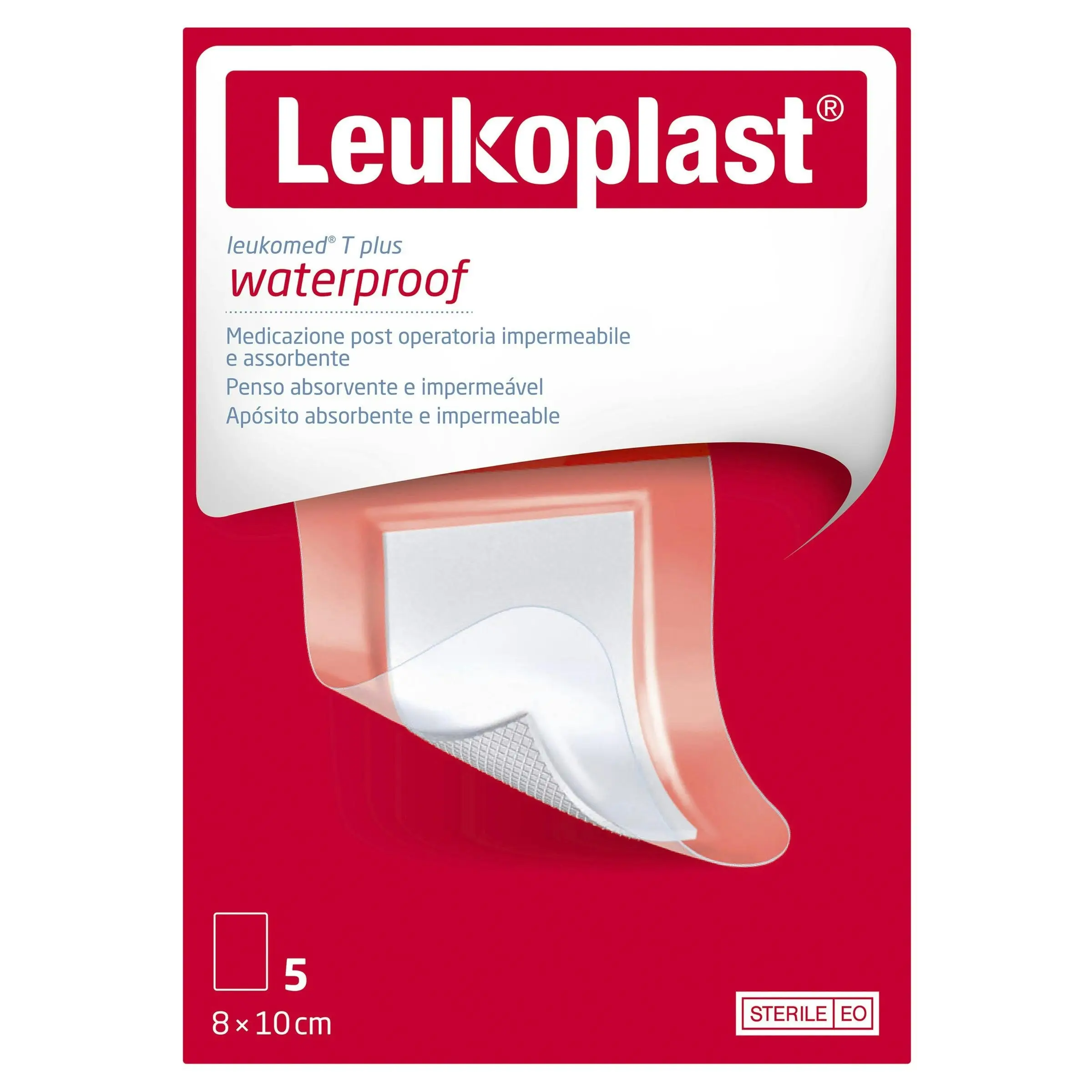 Leukomed T Plus Sterile 8cm x 10cm 5 Pack