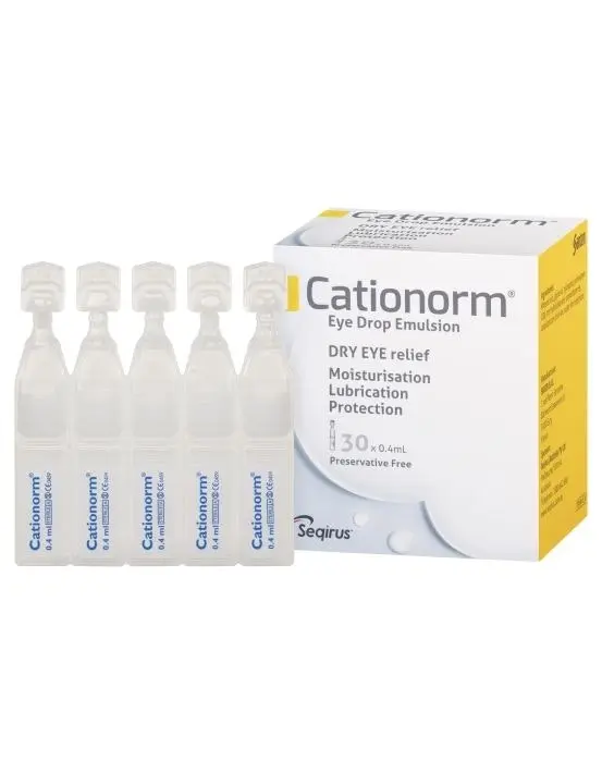 Cationorm Dry Eye Relief Preservative Free 0.4ml x 30 Vials