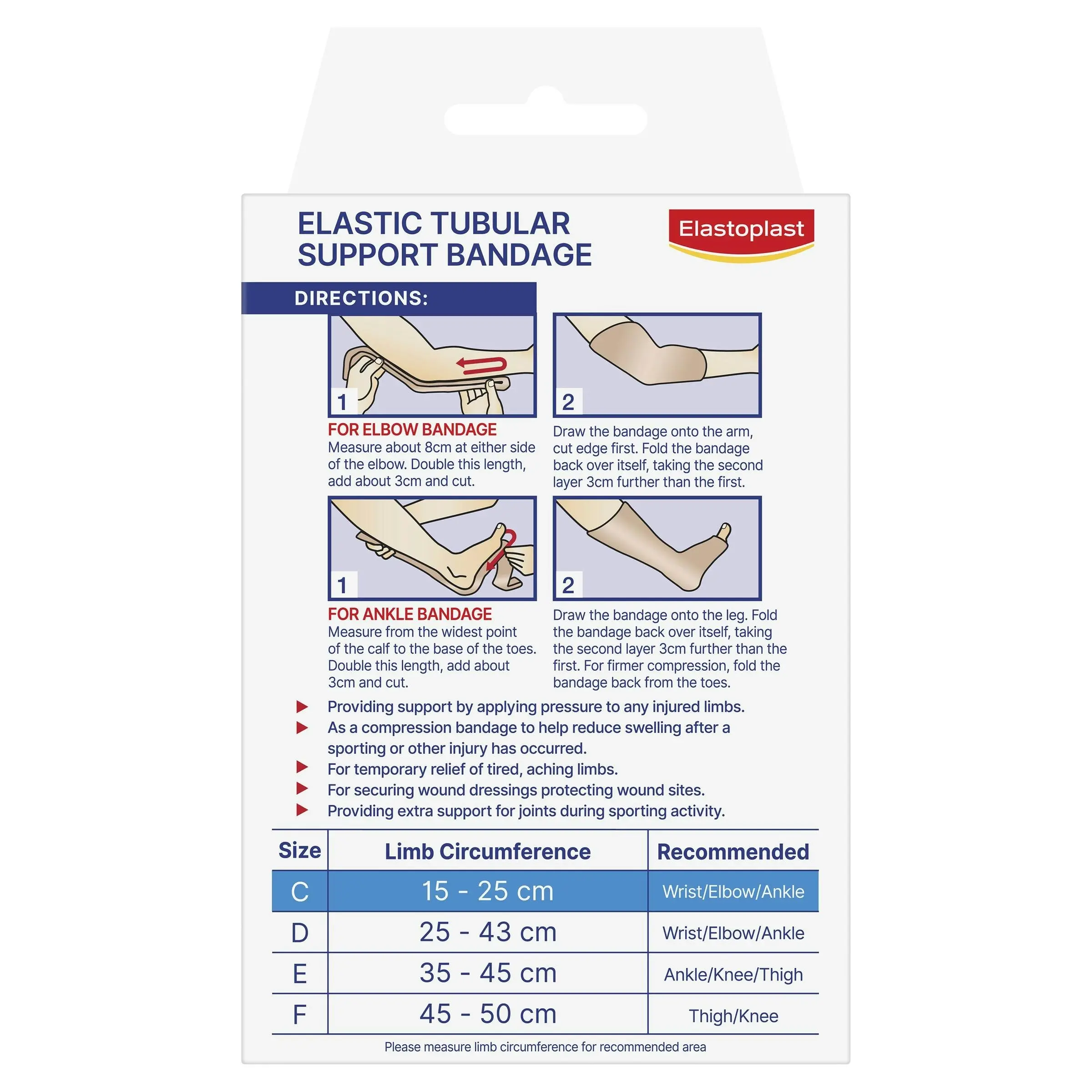 Elastoplast Elastic Tubular Bandage Size C