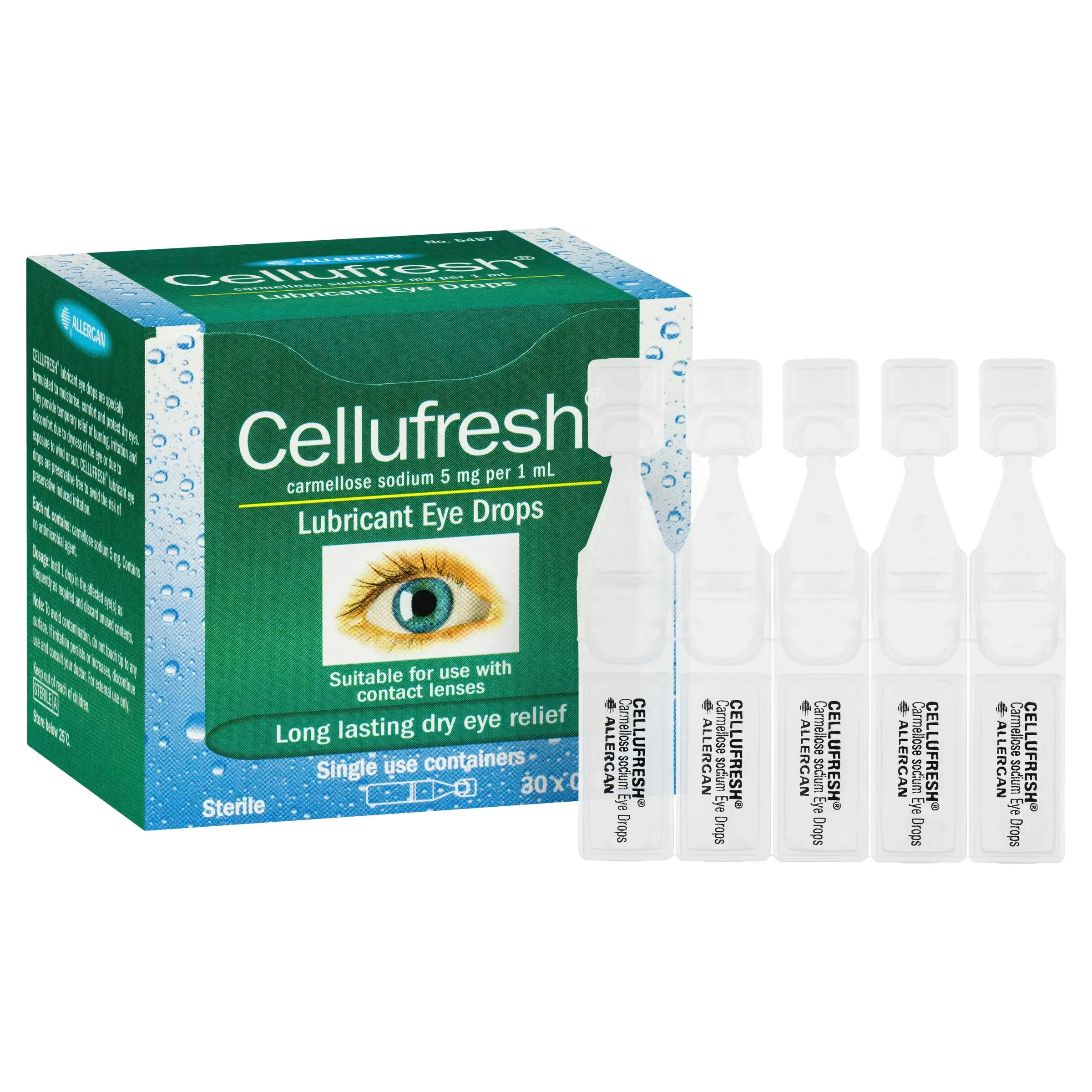 CELLUFRESH Lubricant Eye Drops 30 x 0.4mL