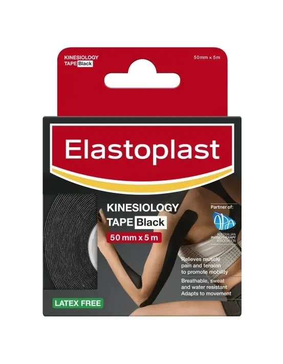 Elastoplast Sport Kinesiology Tape Black 5cm x 5m