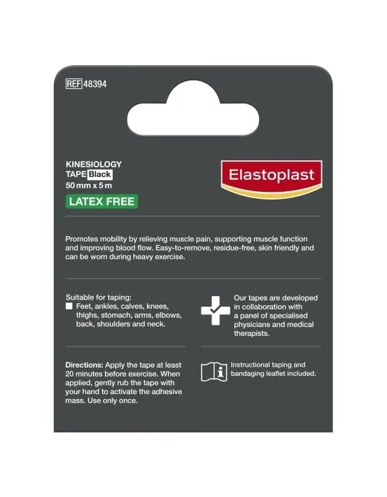 Elastoplast Sport Kinesiology Tape Black 5cm x 5m